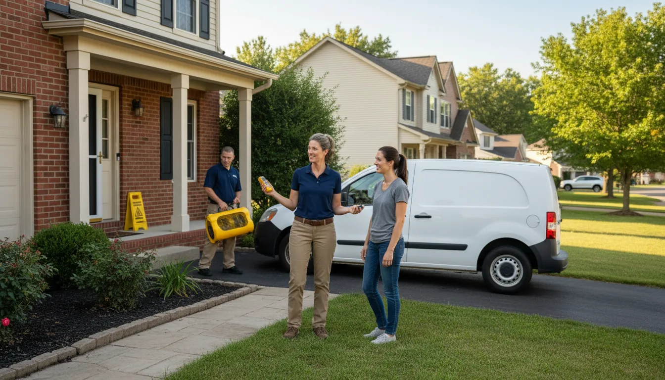 Water restoration image for Dehumidification And Cleanup Services in Hagerhill, KY